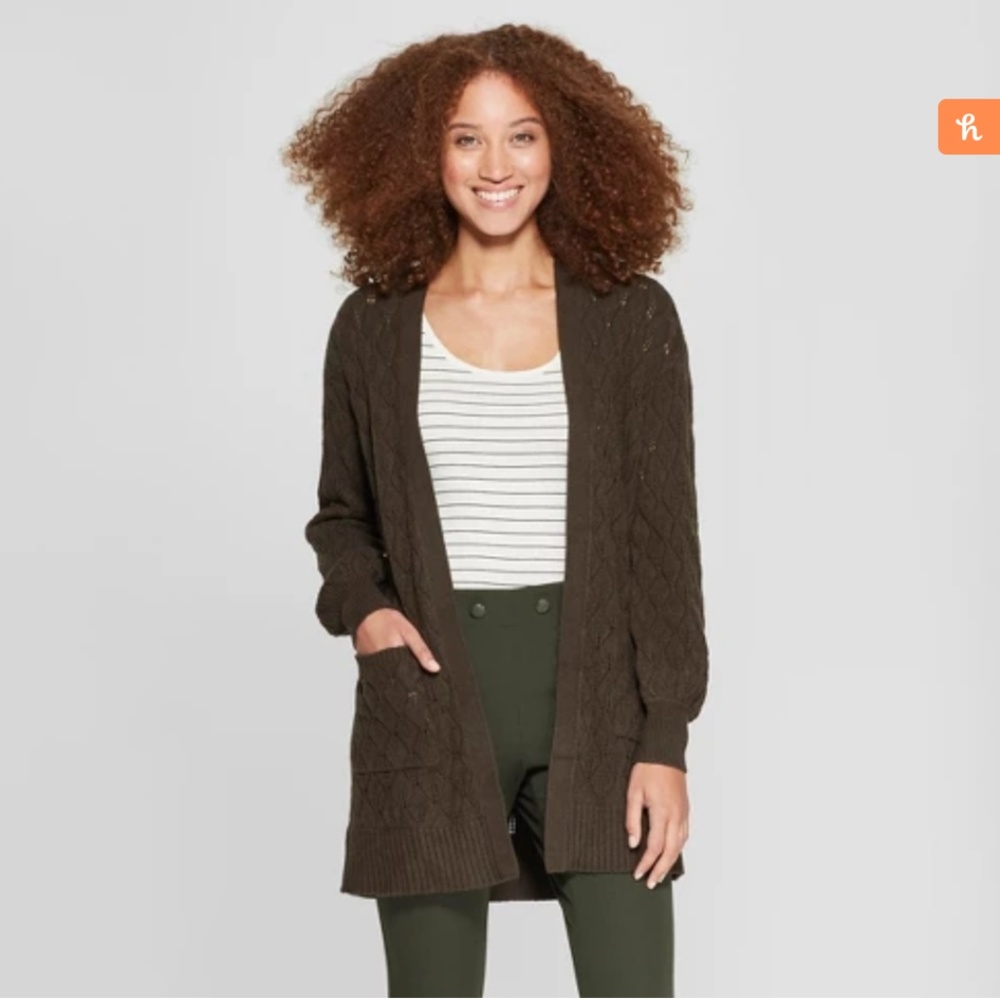 mossimo black knit cardigan
